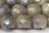 CNA1237 15 inches 10mm faceted round AB-color lavender amethyst beads