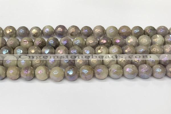 CNA1237 15 inches 10mm faceted round AB-color lavender amethyst beads