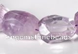 CNA17 15*28mm freeform A- grade natural amethyst beads Wholesale