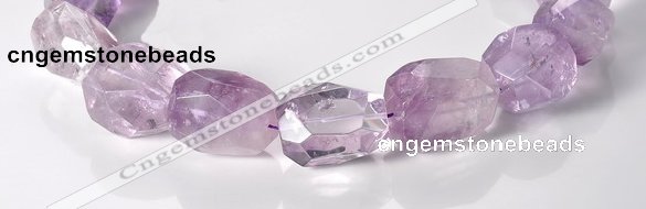 CNA17 15*28mm freeform A- grade natural amethyst beads Wholesale