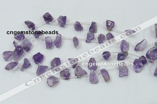 CNA205 15.5 inches 12*20mm natural amethyst gemstone chips beads