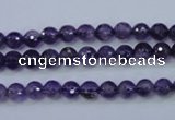 CNA251 15.5 inches 6mm faceted round natural amethyst beads