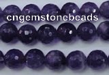 CNA253 15.5 inches 10mm faceted round natural amethyst beads