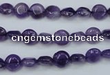 CNA266 15.5 inches 8mm flat round natural amethyst beads wholesale