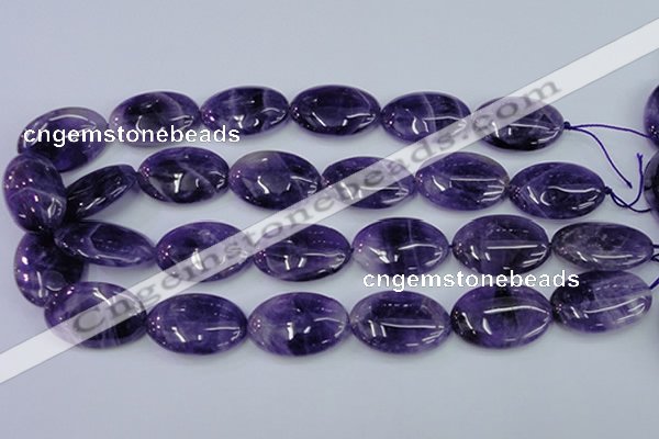 CNA277 15.5 inches 20*30mm oval natural amethyst beads wholesale