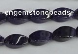 CNA291 15.5 inches 8*16mm twisted rice natural amethyst beads