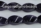 CNA293 15.5 inches 10*20mm twisted rice natural amethyst beads