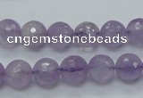 CNA311 15.5 inches 10mm faceted round natural lavender amethyst beads