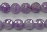 CNA312 15.5 inches 12mm faceted round natural lavender amethyst beads