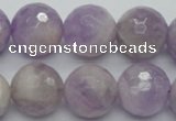 CNA314 15.5 inches 18mm faceted round natural lavender amethyst beads