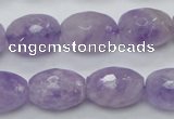 CNA316 15.5 inches 13*18mm faceted rice natural lavender amethyst beads