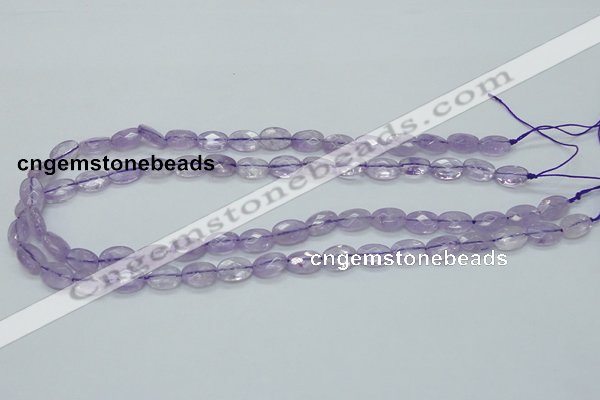 CNA328 15.5 inches 8*12mm faceted oval natural lavender amethyst beads