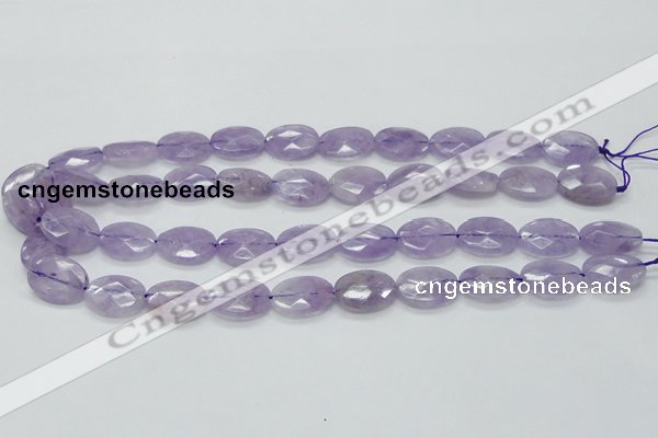 CNA330 15.5 inches 13*18mm faceted oval natural lavender amethyst beads