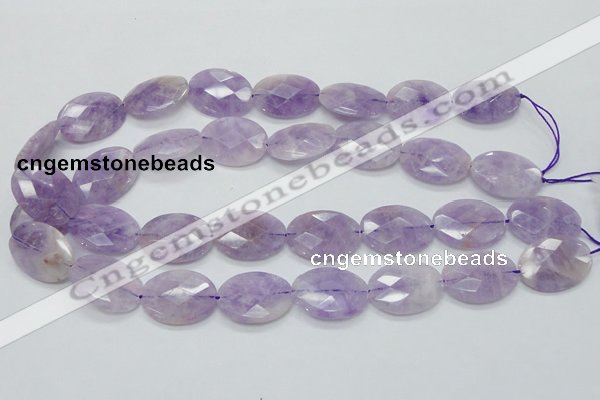 CNA332 15.5 inches 18*25mm faceted oval natural lavender amethyst beads