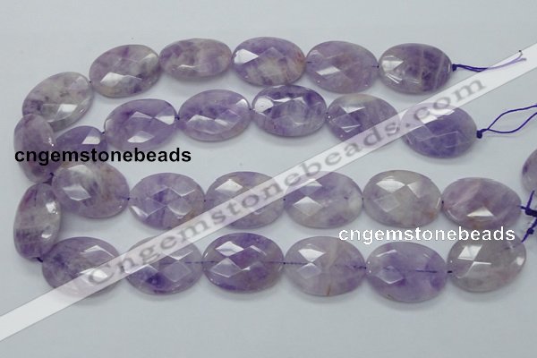 CNA333 15.5 inches 22*30mm faceted oval natural lavender amethyst beads