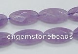 CNA334 15.5 inches 10*20mm faceted oval natural lavender amethyst beads