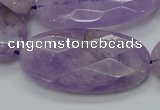 CNA335 15.5 inches 20*40mm faceted oval natural lavender amethyst beads