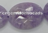 CNA336 15.5 inches 30*40mm faceted oval natural lavender amethyst beads