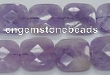 CNA341 15.5 inches 20*20mm faceted square natural lavender amethyst beads