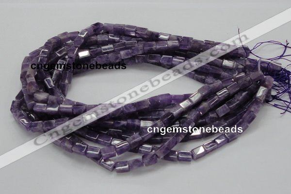CNA35 15.5 inches 6*10mm cuboid grade AB natural amethyst beads