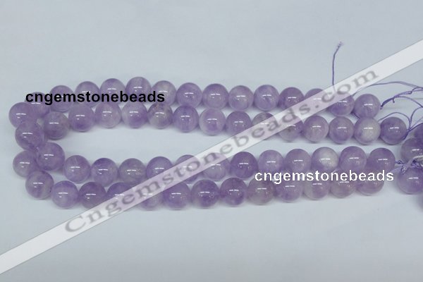 CNA404 15.5 inches 14mm round natural lavender amethyst beads
