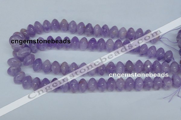 CNA409 15.5 inches 10*16mm rondelle natural lavender amethyst beads