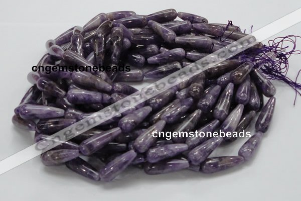 CNA41 15.5 inches 10*30mm teardrop grade AB natural amethyst beads