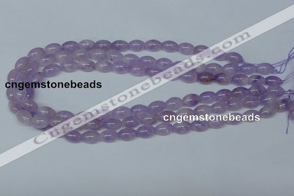 CNA411 15.5 inches 8*12mm rice natural lavender amethyst beads