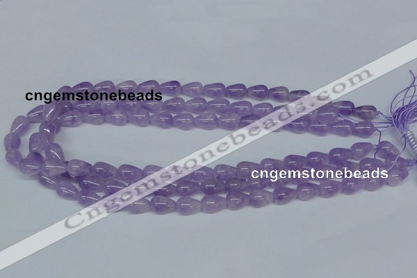 CNA416 15.5 inches 8*12mm teardrop natural lavender amethyst beads