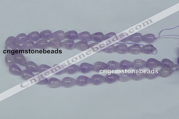 CNA417 15.5 inches 10*14mm teardrop natural lavender amethyst beads