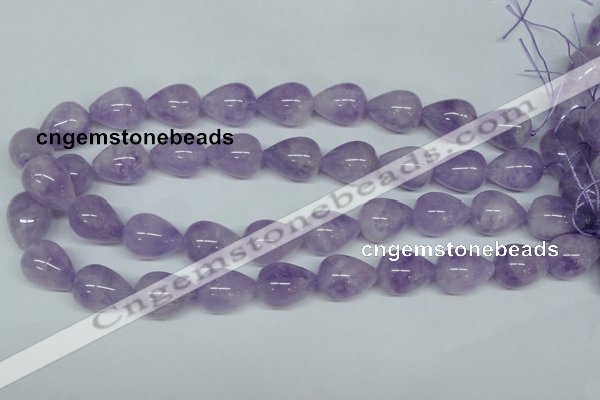 CNA419 15.5 inches 15*20mm teardrop natural lavender amethyst beads