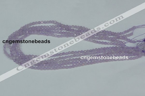 CNA420 15.5 inches 4mm faceted round natural lavender amethyst beads