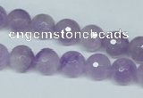 CNA423 15.5 inches 10mm faceted round natural lavender amethyst beads