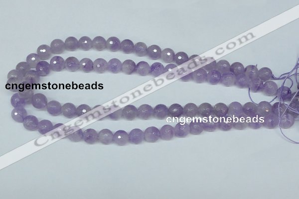 CNA423 15.5 inches 10mm faceted round natural lavender amethyst beads