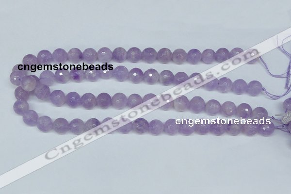 CNA424 15.5 inches 12mm faceted round natural lavender amethyst beads