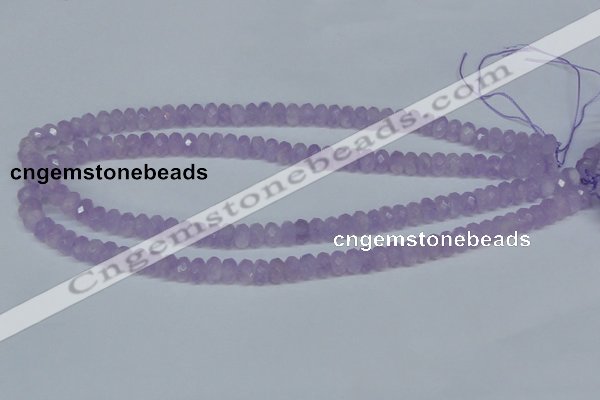 CNA427 4*8mm faceted rondelle natural lavender amethyst beads