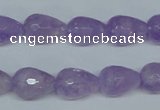 CNA430 10*14mm faceted teardrop natural lavender amethyst beads