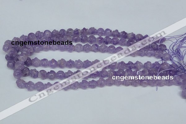 CNA433 15.5 inches 12*12mm skull shape natural lavender amethyst beads