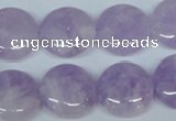 CNA436 15.5 inches 20mm flat round natural lavender amethyst beads