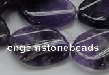 CNA44 15.5 inches 22*30mm twisted teardrop grade A natural amethyst beads