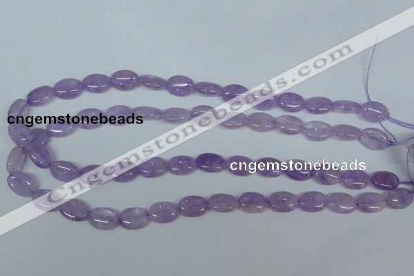 CNA443 15.5 inches 10*12mm oval natural lavender amethyst beads