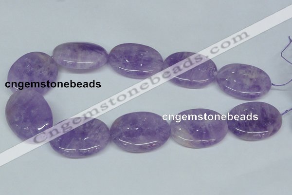CNA451 15.5 inches 25*30mm oval natural lavender amethyst beads