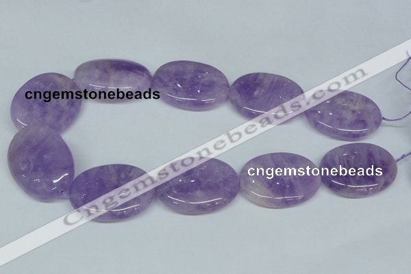CNA452 15.5 inches 30*40mm oval natural lavender amethyst beads