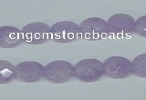 CNA453 15.5 inches 8*12mm faceted oval natural lavender amethyst beads