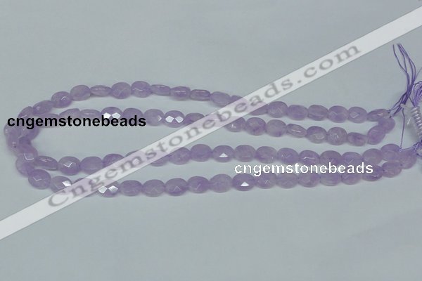 CNA453 15.5 inches 8*12mm faceted oval natural lavender amethyst beads