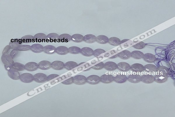 CNA455 15.5 inches 12*16mm faceted oval natural lavender amethyst beads