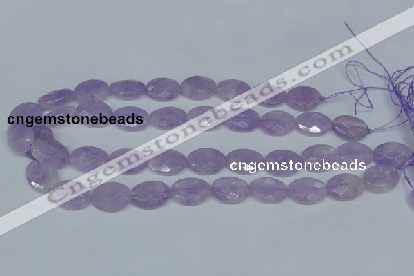 CNA456 15.5 inches 15*20mm faceted oval natural lavender amethyst beads