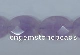 CNA457 15.5 inches 16*22mm faceted oval natural lavender amethyst beads