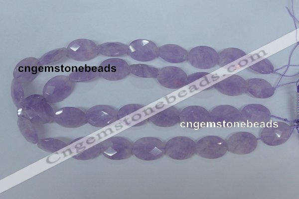 CNA457 15.5 inches 16*22mm faceted oval natural lavender amethyst beads