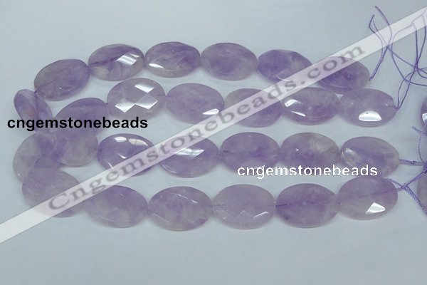 CNA459 15.5 inches 22*30mm faceted oval natural lavender amethyst beads